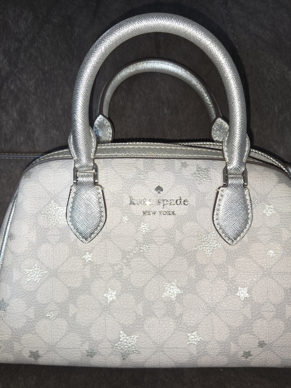 kate spade Silver Star-Print Dome Satchel